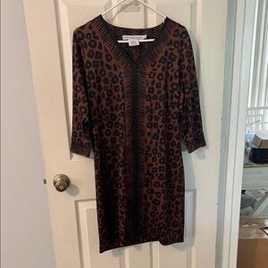 Gretchen Scott Brown Leopard Print Dress